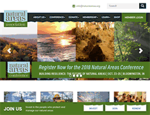 Tablet Screenshot of naturalareas.org